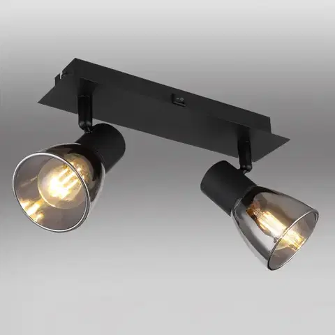 Lampy do obývačky Stropné bodové svietidlo 54307-2 čierna MAT  LS2