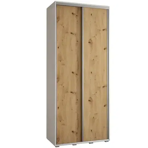 Šatníkové skrine Skriňa 45 Canaris 1 110 biela/artisan/silver