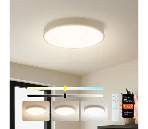 Svietidlá Brilagi - LED stmievateľné svietidlo POOL SMART LED/48W/230V priemer 40 cm Wi-Fi Tuya béžové + diaľkový ovládač BRI332