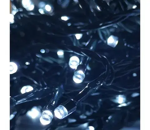 Vianočné dekorácie  LED Vonkajšia vianočná reťaz 100xLED/8 funkcií 13m IP44 denní biela KCHK100B