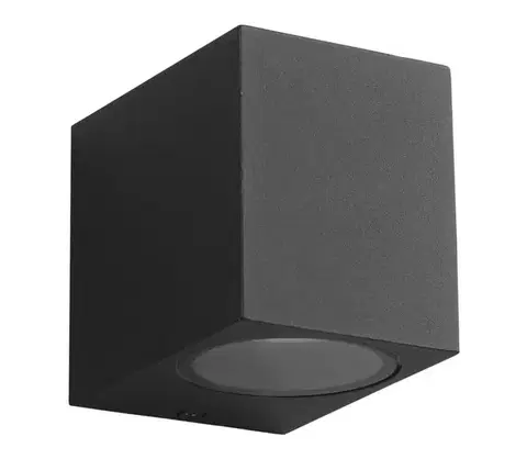 Svietidlá  Vonkajšie nástenné svietidlo BOKA 1xGU10/60W/230V IP44 čierna EKO8326