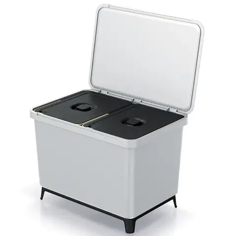 Odpadkové koše NABBI NKS60W2 odpadkový kôš na triedený odpad 46 l popolavá