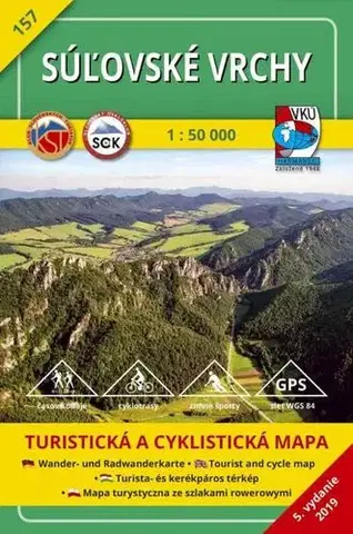 Turistika, skaly Súľovské vrchy - TM 157, 1: 50 000 - Kolektív autorov