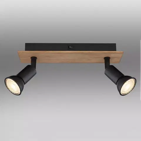 Lampy do obývačky Stropné bodové svietidlo 57998-2W drevo LS2