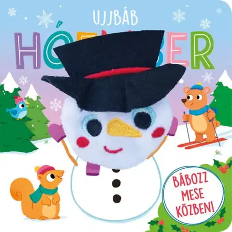 Leporelá, krabičky, puzzle knihy Ujjbáb hóember - Bábozz mese közben! - Hannah Campling
