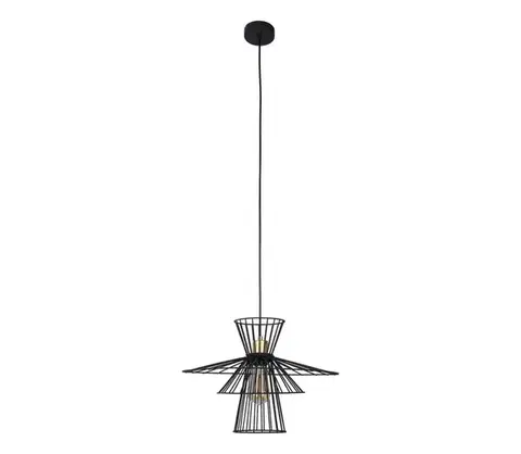 Svietidlá  Luster na lanku TAREK 1xE27/40W/230V čierna 5164005623