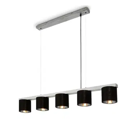 Svietidlá Briloner - Luster na lanku LURI 5xE14/25W/230V kaučukovník 4736-054