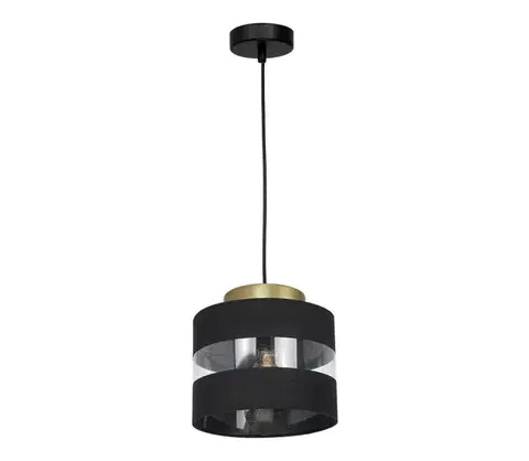 Svietidlá  Luster na lanku HAVARD 1xE27/60W/230V čierna/mosadz 1847