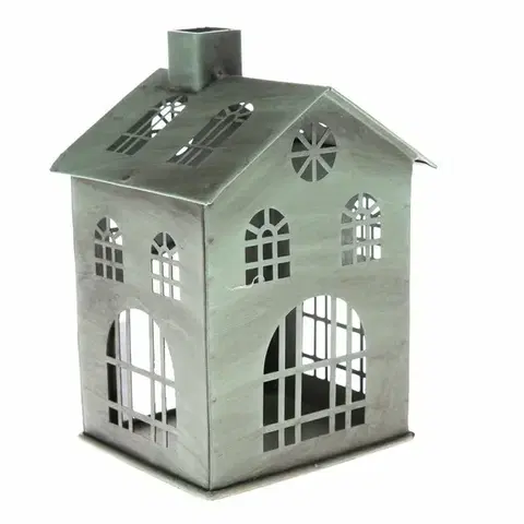 Vianočné dekorácie Kovový svietnik Rustik House, 10,5 x 15 x 10 cm