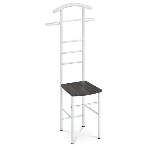 Regály a poličky Nemý sluha 81870 WT biely lak/čierny dub, 119 cm