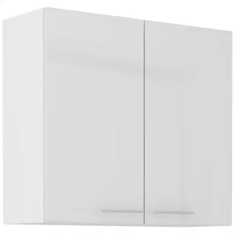 Kuchynské skrinky visiace Kuchynská skrinka Lara 80g-72 2f Mdf biely lesk