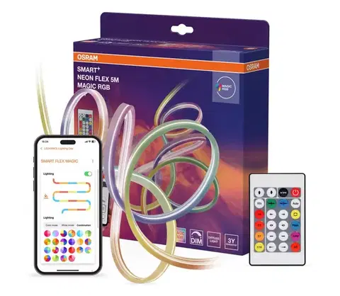 LED osvetlenie Osram - LED RGB stmievateľný vonkajší pásik SMART+ MAGIC 5 m, 24 W, 230 V, Wi‑Fi + diaľkový ovládač 4099854475375