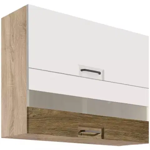 Kuchynské skrinky visiace Skrinka do kuchyne Favorit 42g Sonoma/White+Ribbeck