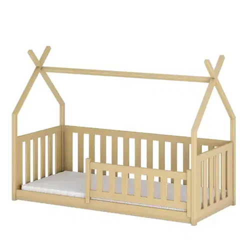 Detské postele Posteľ Domček Bodzio 90x200 borovica