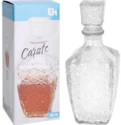 Dekoratívne vázy Kinekus Fľaša na whisky, sklenená, 900ml