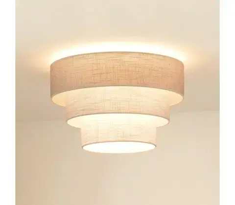 Svietidlá BRILAGI - Stropné svietidlo ALASKA LUNETA 1xE27/15W/230V pr. 45 cm šedá/krémová 608084