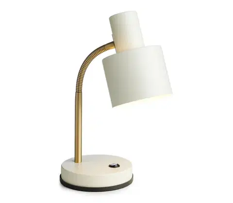 Lampy Halo Design 746910 - Stolná lampa VOGUE 1xE27/40W/230V krémová/mosadz 746910