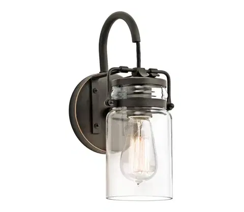 Svietidlá Elstead KL-BRINLEY1-OZ - Nástenné svietidlo BRINLEY 1xE27/60W/230V antracit KL-BRINLEY1-OZ