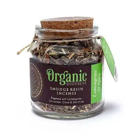 Svietniky Organické kadidlo Lemongrass & Spice, v pohári