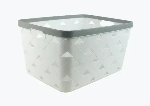 Košíky úložné MAKRO - Košík úložný 30x22x16cm, biely
