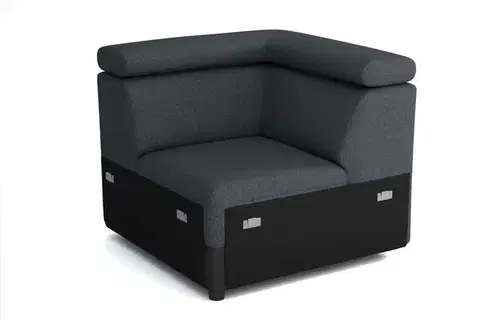 Modulárne sedačky BARBARA, rohový modul - univerzálny, Milo 23/Madryt 1100