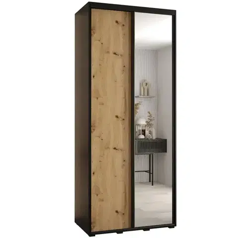 Šatníkové skrine Skriňa 45 Canaris 3 100 čierna/artisan/čierna