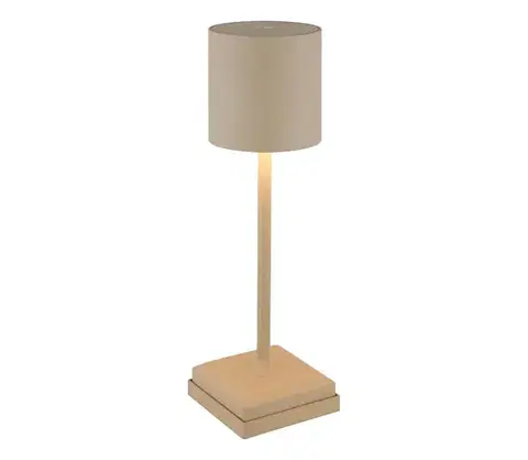 Lampy Globo 58487S - LED stmievateľná dotyková nabíjateľná stolová lampa DIXON 1,5 W/5 V 2200 mAh béžová 58487S