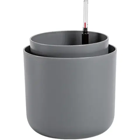 Kvetináče a truhlíky Plastia Samozavlažovací kvetináč Tolita sivá, pr. 19 cm, pr. 19 cm