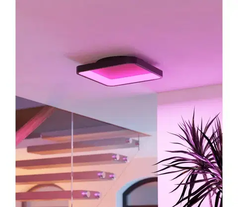 Svietidlá Eglo 901911 - LED RGBW stmievateľné stropné svietidlo LORETELLO-Z LED/20W/230V 35×35 cm čierne 901911