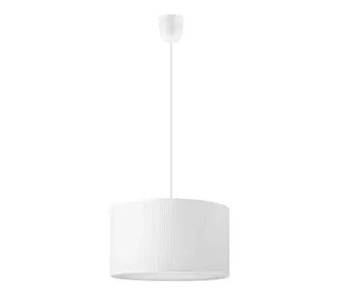 Svietidlá  Luster na lanku SIRJA PLISADO 1xE27/15W/230V pr. 35 cm biela LM-1.336/BIAŁY
