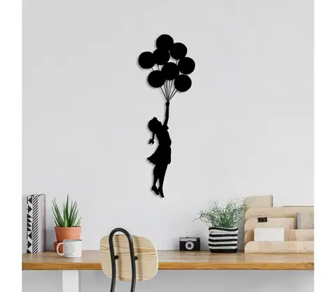 Obrazy  Nástenná dekorácia 100x34 cm dievča kov 891TNL2302
