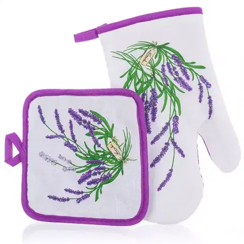 Bytový textil Komplet 2 ks rukavica + podložka pod hrniec