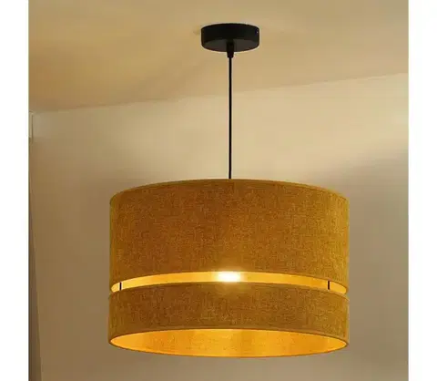 Svietidlá  - Luster na lanku DOUBLE 1xE27/15W/230V pr. 40 cm oranžová 603614