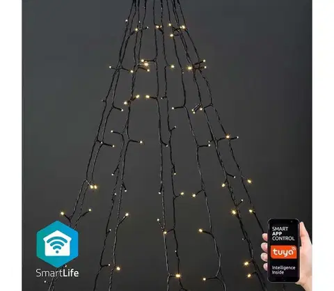 Vianočné osvetlenie  SmartLife LED Wi-Fi Teplá biela 200 LED 10 x 2 m Android/IOS WIFILXT01W200