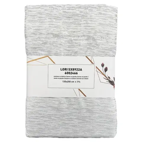 Závesy do spálne Záves na páske Lori SX8922A 135x250 cm  sivý