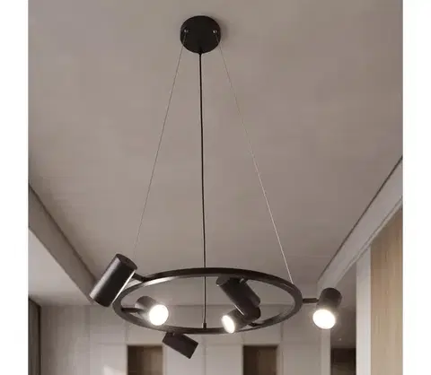 Svietidlá BRILAGI - Závesný luster SELE 6xGU10/30W/230V čierny WO-SELEP-B02-BLK-OEM