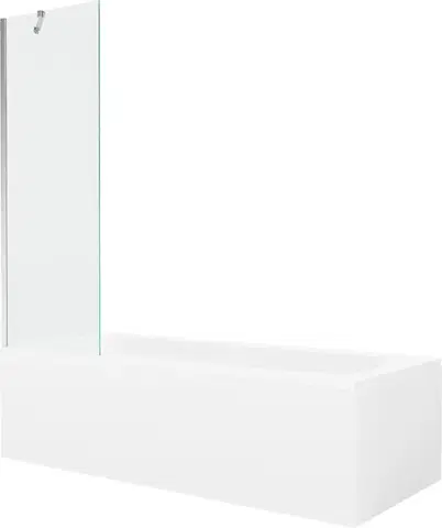 Sprchové dvere MEXEN/S - Vega obdĺžniková vaňa 180 x 80 cm s panelom + vaňová zástena 60, transparent, chróm 550118080X9506000001
