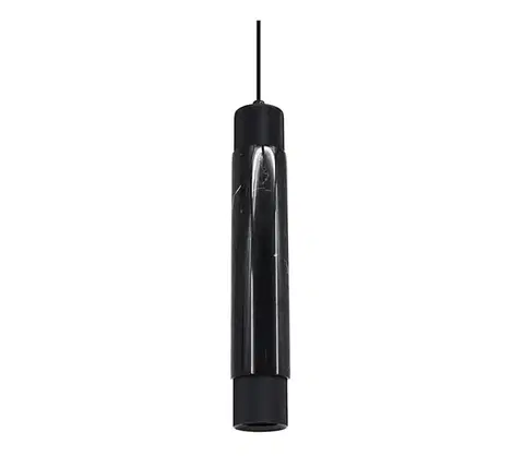 Svietidlá  Luster na lanku MARBLE 1xGU10/8W/230V čierna ML6339