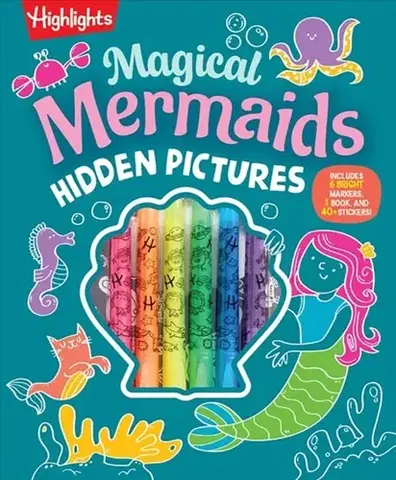 Nalepovačky, vystrihovačky, skladačky Magical Mermaids Hidden Pictures