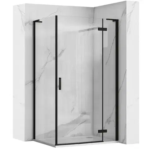 Sprchovacie kúty REA/S - Sprchová kabína Hugo Black 100x90 KPL-45225