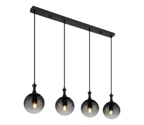Svietidlá Globo 15885-4H - Luster na lanku DALTON 4xE27/10W/230V čierna 15885-4H