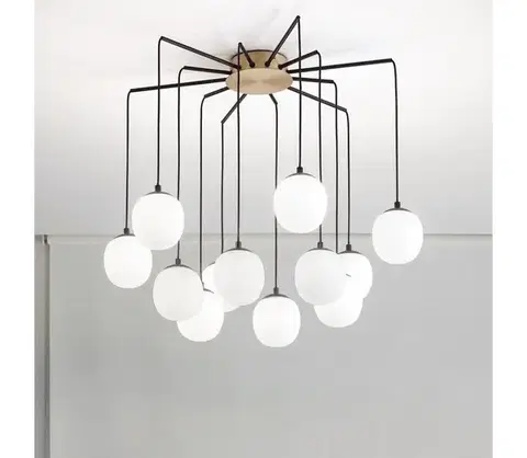 Svietidlá Ideal Lux - LED Luster na lanku RHAPSODY 12xG9/3W/230V mosadz 236957