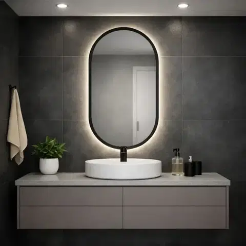 Zrkadlá s osvetlením Zrkadlo 74 LED oválny cz 50x90