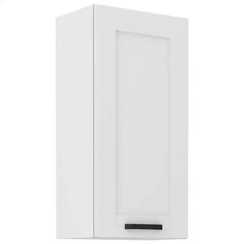 Kuchynské skrinky visiace Kuchynská skrinka LUNA biely mat/biely  45g-90 1f
