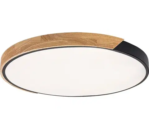 Svietidlá Rabalux 71418 - LED stropné svietidlo MAPLE2 42W/230V 3000/4000/6500K čierna/dub pr.61cm 71418