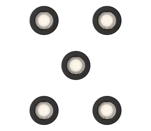 Svietidlá Philips - SADA 5x podhľadových svietidiel PERIDOT 1xGU10/7W/230V čierne 872110303715200
