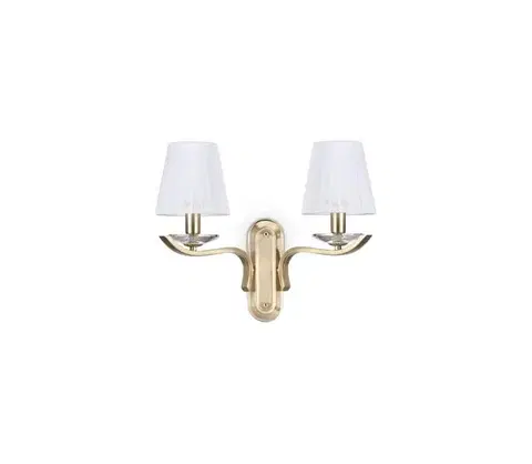 Svietidlá Ideal Lux - Krištáľová nástenná lampa PEGASO 2xE14/28W/230V zlatá 197708