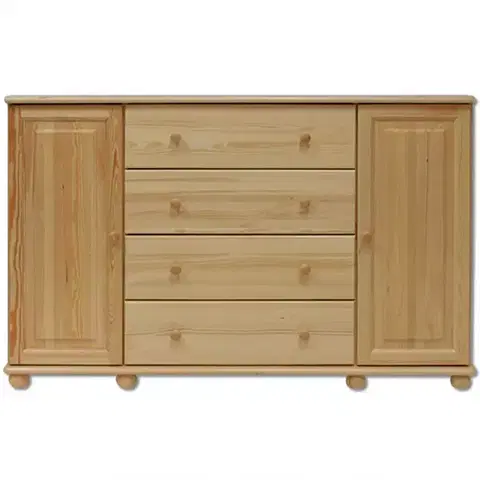 Komody do spálne Komoda z Borovice KD123 surová
