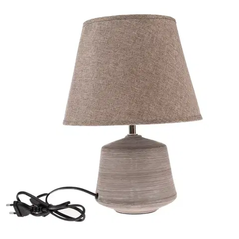 Lampičky Keramická stolná lampa Terra, 33 cm, hnedá