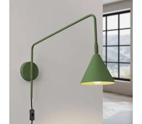 Svietidlá  SL.1700 - Nástenná lampa NOX 1xE14/10W/230V zelená SL.1700